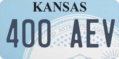 KS license plate 400AEV