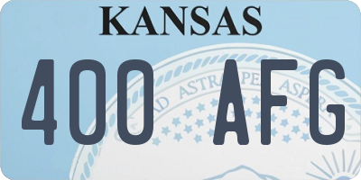 KS license plate 400AFG