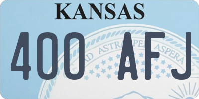 KS license plate 400AFJ