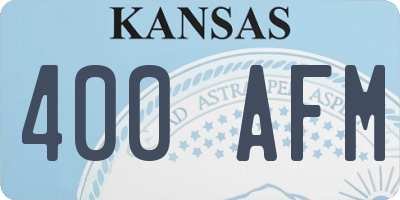 KS license plate 400AFM