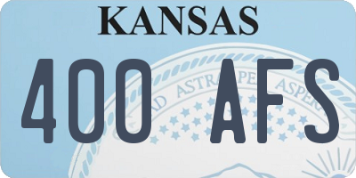 KS license plate 400AFS