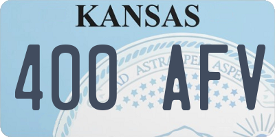KS license plate 400AFV