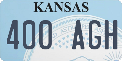 KS license plate 400AGH