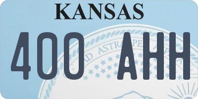 KS license plate 400AHH