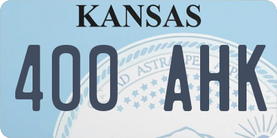 KS license plate 400AHK