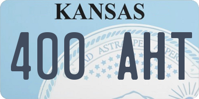 KS license plate 400AHT