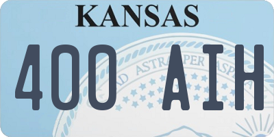 KS license plate 400AIH
