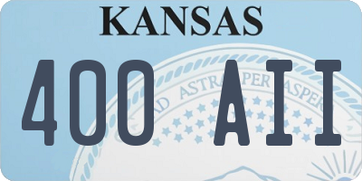 KS license plate 400AII