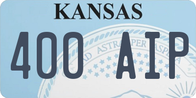 KS license plate 400AIP