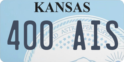 KS license plate 400AIS