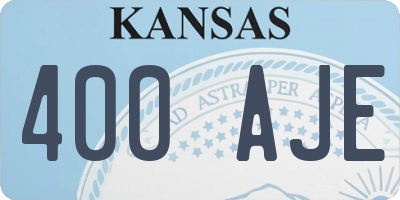 KS license plate 400AJE