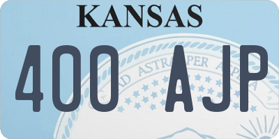 KS license plate 400AJP