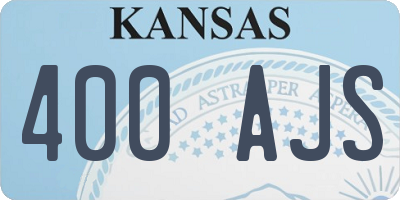 KS license plate 400AJS