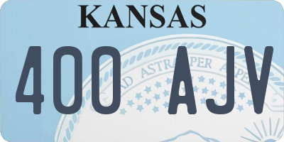 KS license plate 400AJV