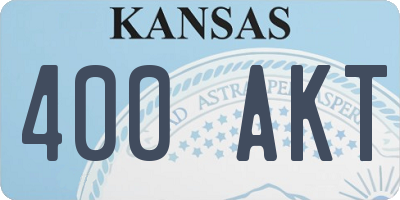 KS license plate 400AKT