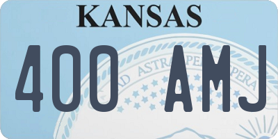 KS license plate 400AMJ