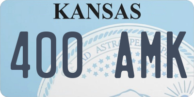 KS license plate 400AMK