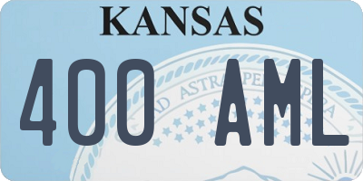 KS license plate 400AML