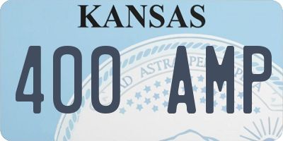 KS license plate 400AMP