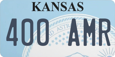 KS license plate 400AMR