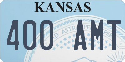 KS license plate 400AMT