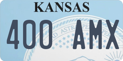 KS license plate 400AMX