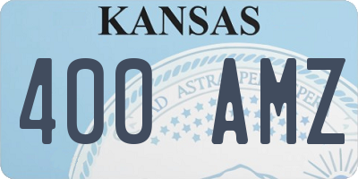 KS license plate 400AMZ