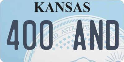 KS license plate 400AND