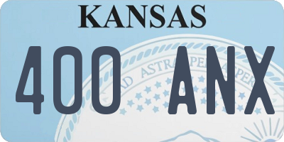 KS license plate 400ANX
