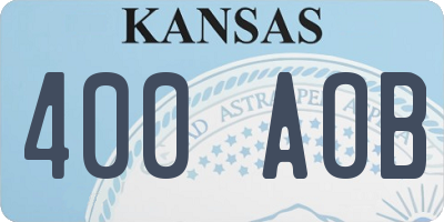 KS license plate 400AOB