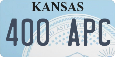 KS license plate 400APC