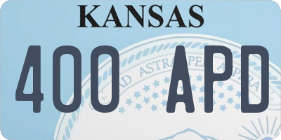 KS license plate 400APD