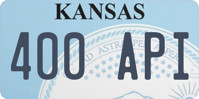 KS license plate 400API