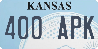 KS license plate 400APK