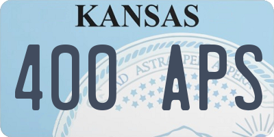 KS license plate 400APS