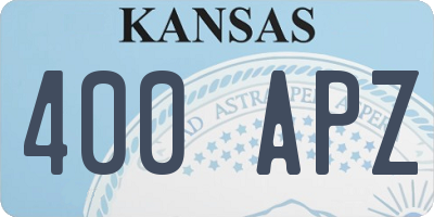 KS license plate 400APZ