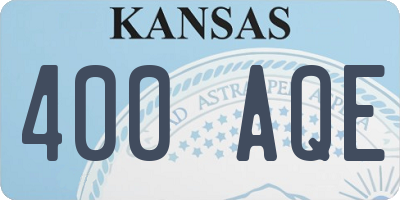 KS license plate 400AQE