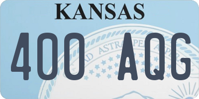 KS license plate 400AQG