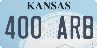 KS license plate 400ARB