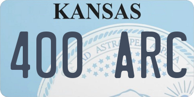 KS license plate 400ARC