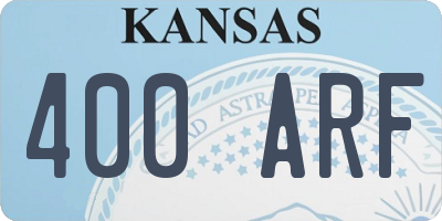 KS license plate 400ARF