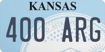 KS license plate 400ARG