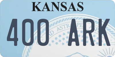 KS license plate 400ARK
