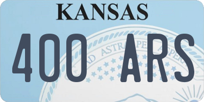 KS license plate 400ARS