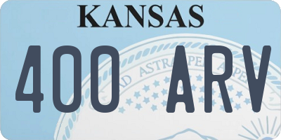 KS license plate 400ARV