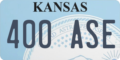 KS license plate 400ASE
