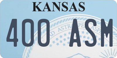 KS license plate 400ASM