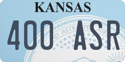 KS license plate 400ASR