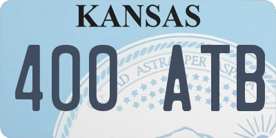 KS license plate 400ATB