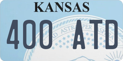 KS license plate 400ATD